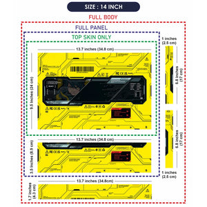 Neon Cyberpunk Performance Interface Laptop Skin - View 7