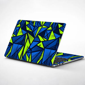 Neon Shard Geometry Laptop Skin - View 1