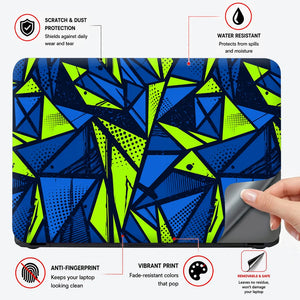 Neon Shard Geometry Laptop Skin - View 4