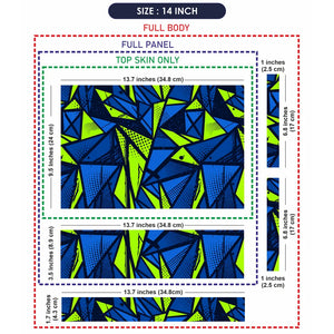 Neon Shard Geometry Laptop Skin - View 7