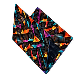 Neon Shard Triangle Mosaic Laptop Skin - View 2