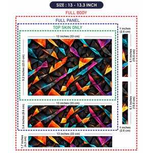 Neon Shard Triangle Mosaic Laptop Skin - View 6