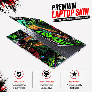Neon Zoro Three Sword Style Laptop Skin - View 3