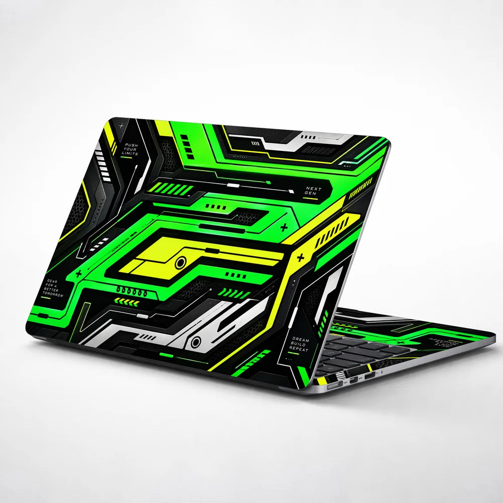 Next Gen Green Circuit Laptop Skin - View 1