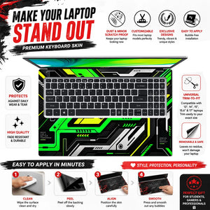 Next Gen Green Circuit Laptop Skin - View 5