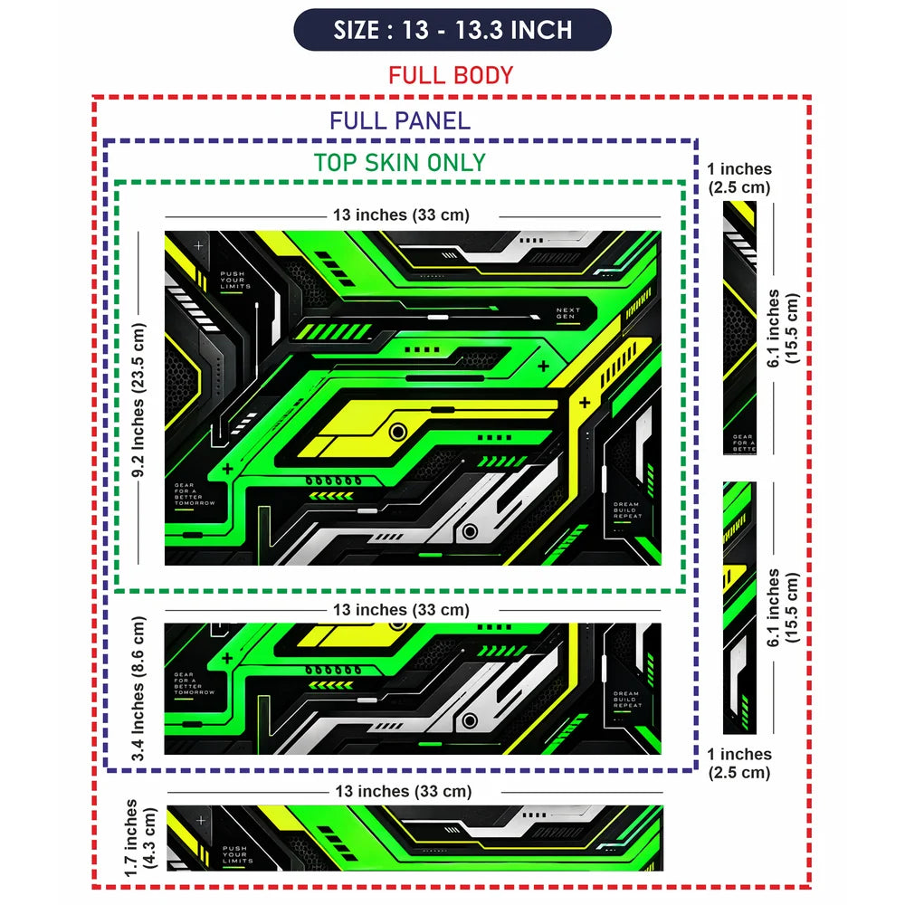 Next Gen Green Circuit Laptop Skin - View 6