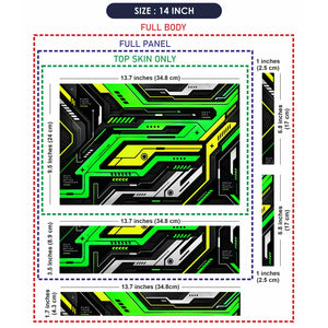 Next Gen Green Circuit Laptop Skin - View 7