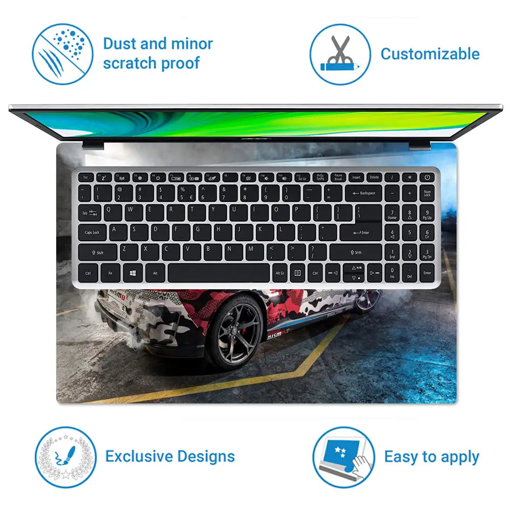 Nissan Car Laptop Skin - View 5