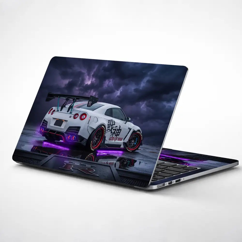 Nissan GTR God Of War Storm Laptop Skin - View 1