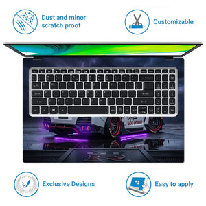 Nissan GTR God Of War Storm Laptop Skin - View 5