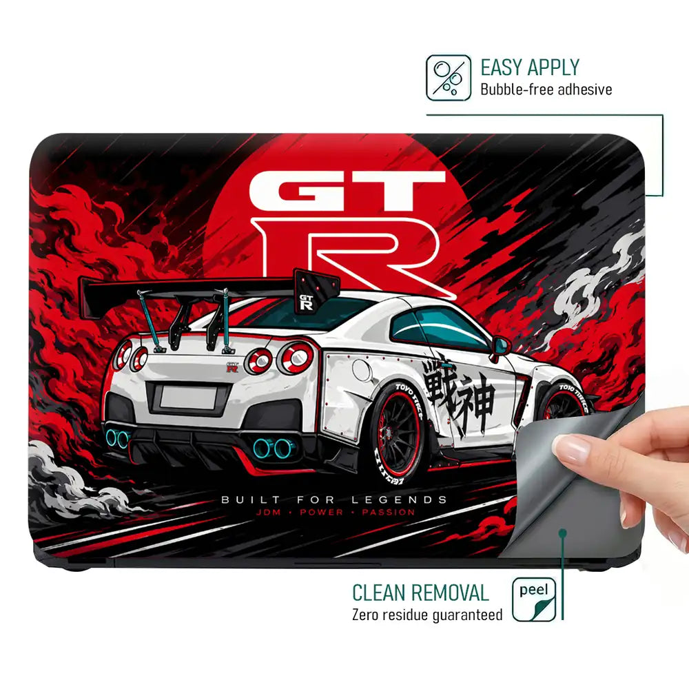 Nissan GTR JDM Built For Legends Laptop Skin - View 4