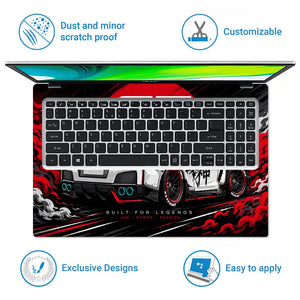 Nissan GTR JDM Built For Legends Laptop Skin - View 5