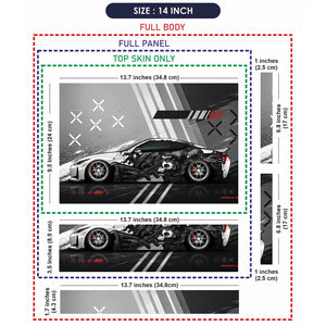 Nissan GTR Manga Art Wrap Laptop Skin - View 7