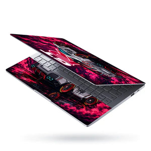 Nissan GTR Pink Cloud Neon Laptop Skin - View 3