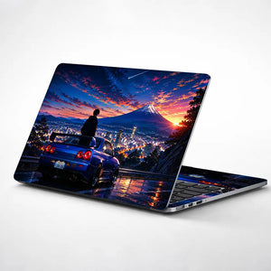 Nissan GTR R34 Mount Fuji Laptop Skin - View 1