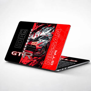 Nissan GTR Red Black Laptop Skin - View 1