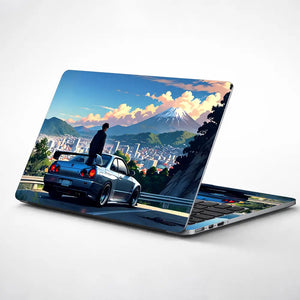 Nissan R34 Skyline Mt Fuji Laptop Skin - View 1