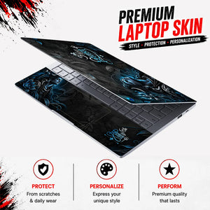 Om Namah Shivaya Ice Blue Laptop Skin - View 3