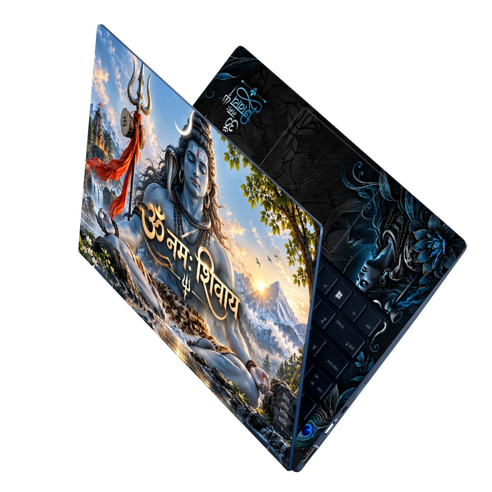Om Namah Shivaya Meditation Laptop Skin - View 2