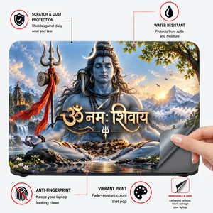 Om Namah Shivaya Meditation Laptop Skin - View 4