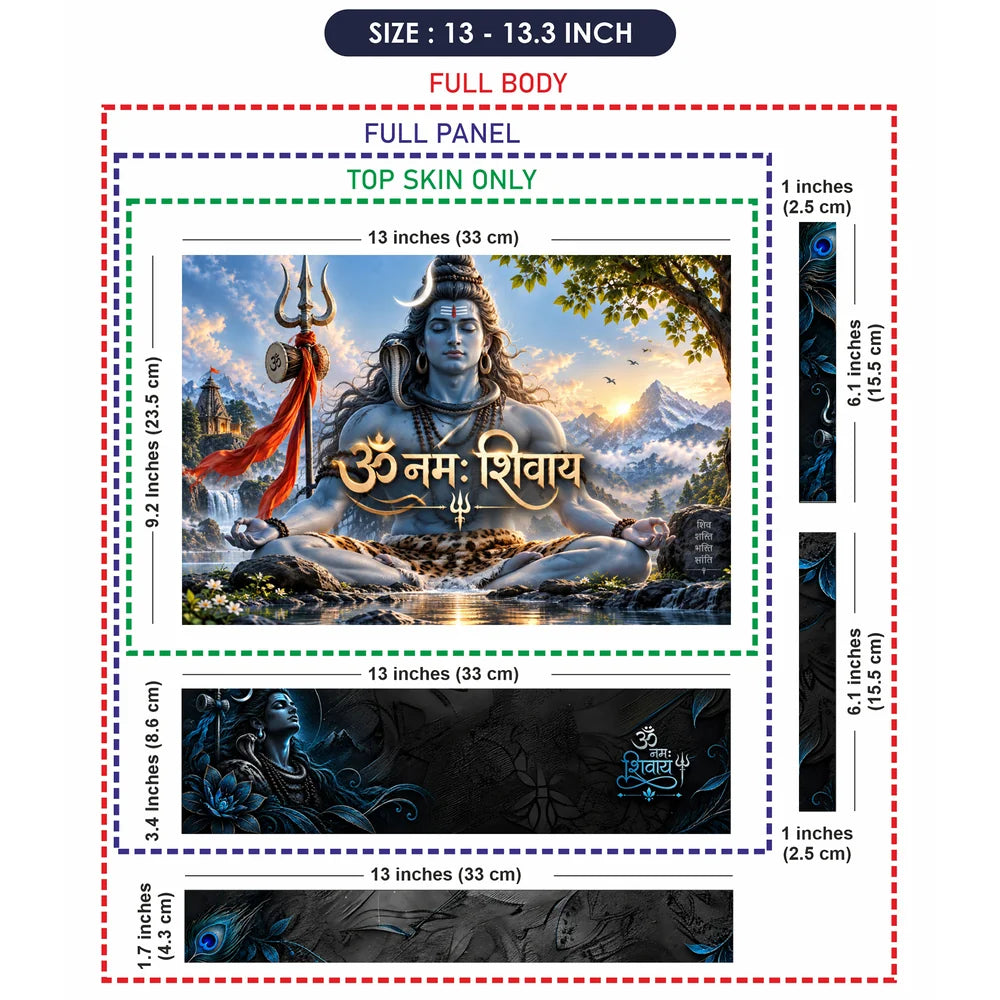 Om Namah Shivaya Meditation Laptop Skin - View 6