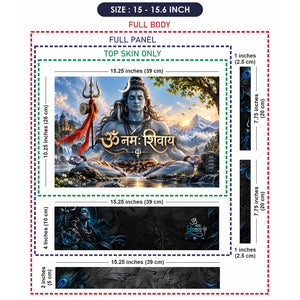 Om Namah Shivaya Meditation Laptop Skin - View 8