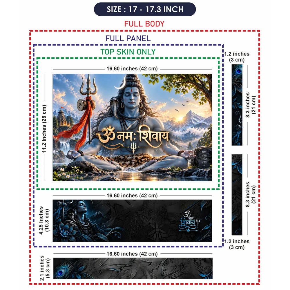 Om Namah Shivaya Meditation Laptop Skin - View 9