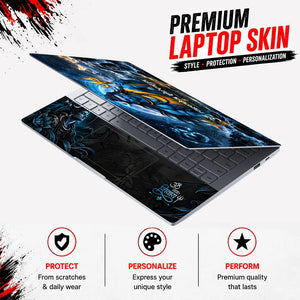 Om Namaha Shivaya Gold Trishul Laptop Skin - View 3