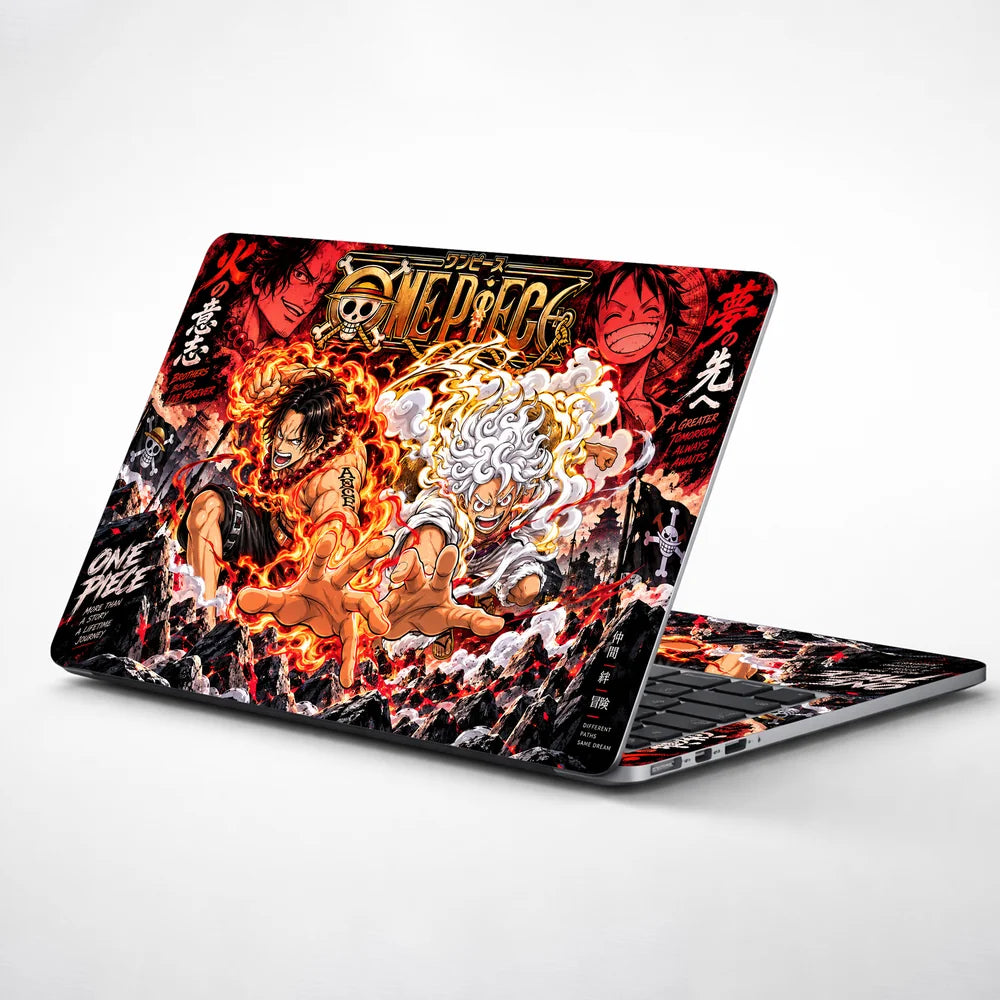 One Piece Ace And Luffy Brothers Laptop Skin - View 1
