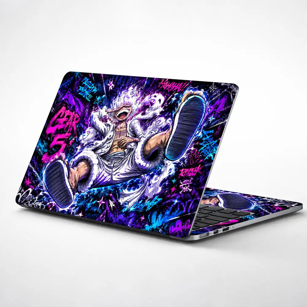 One Piece Luffy Gear 5 Graffiti Laptop Skin - View 1