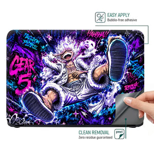 One Piece Luffy Gear 5 Graffiti Laptop Skin - View 4