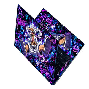 One Piece Luffy Gear 5 Neon Laptop Skin - View 2