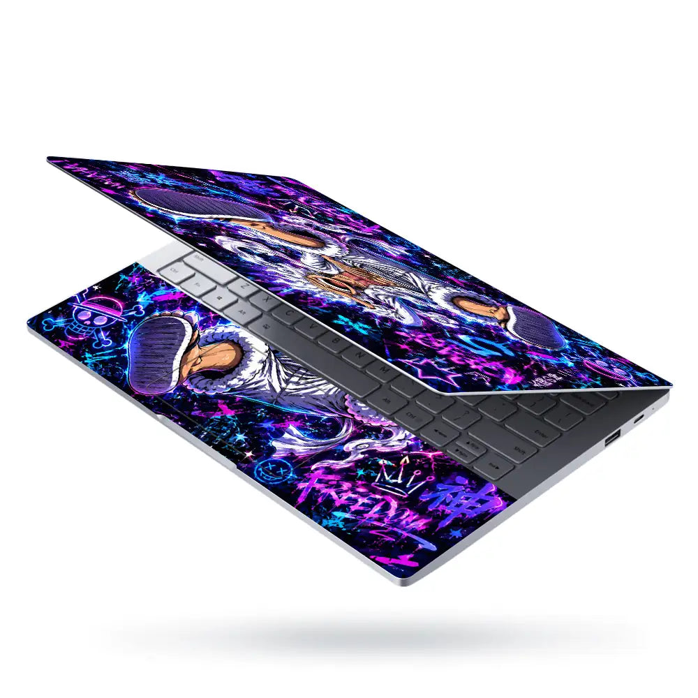 One Piece Luffy Gear 5 Neon Laptop Skin - View 3