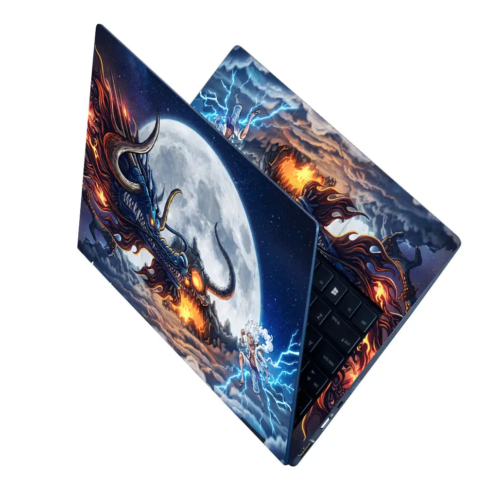 One Piece Luffy Gear 5 Vs Kaido Laptop Skin - View 2