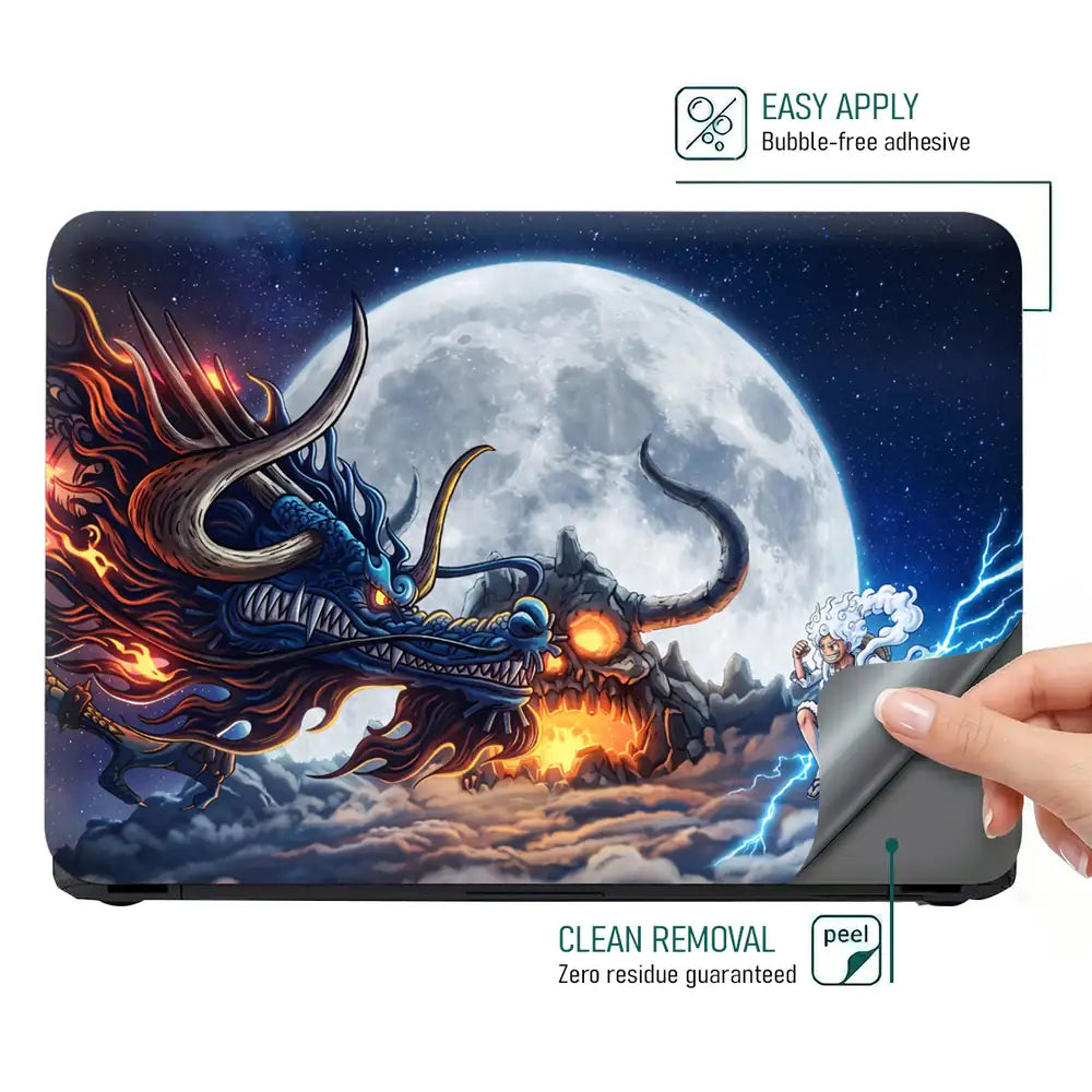 One Piece Luffy Gear 5 Vs Kaido Laptop Skin - View 4