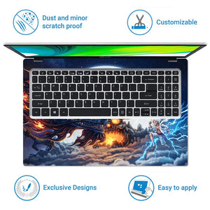 One Piece Luffy Gear 5 Vs Kaido Laptop Skin - View 5