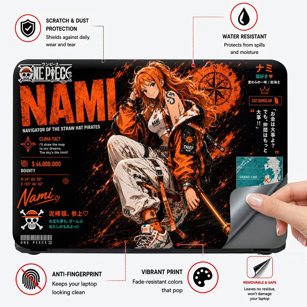 One Piece Nami Cat Burglar Laptop Skin - View 4
