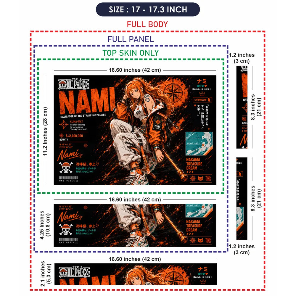 One Piece Nami Cat Burglar Laptop Skin - View 9