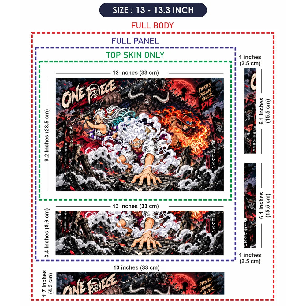 One Piece Pirates Dream Never Die Laptop Skin - View 6