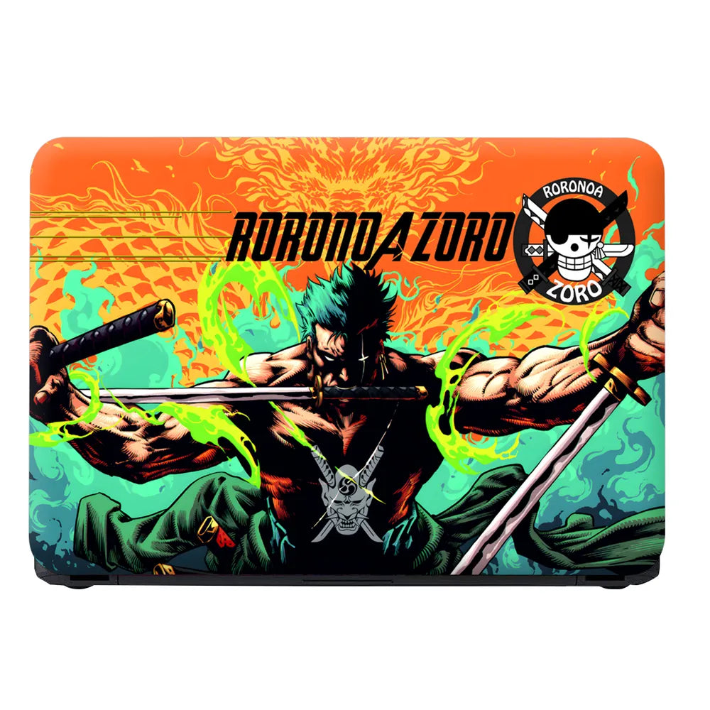 One Piece Roronoa Zoro Three Swords Laptop Skin - View 4