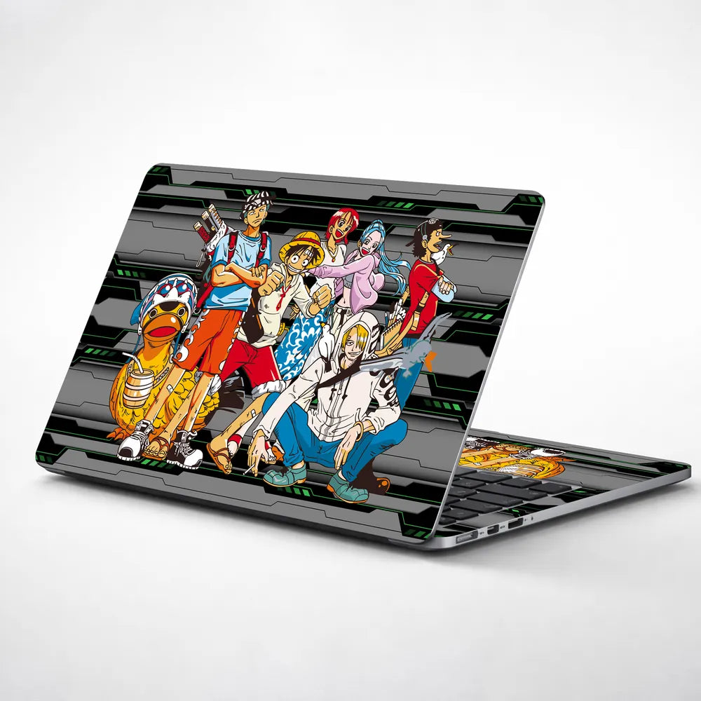 One Piece Straw Hat Crew Poster Laptop Skin - View 1