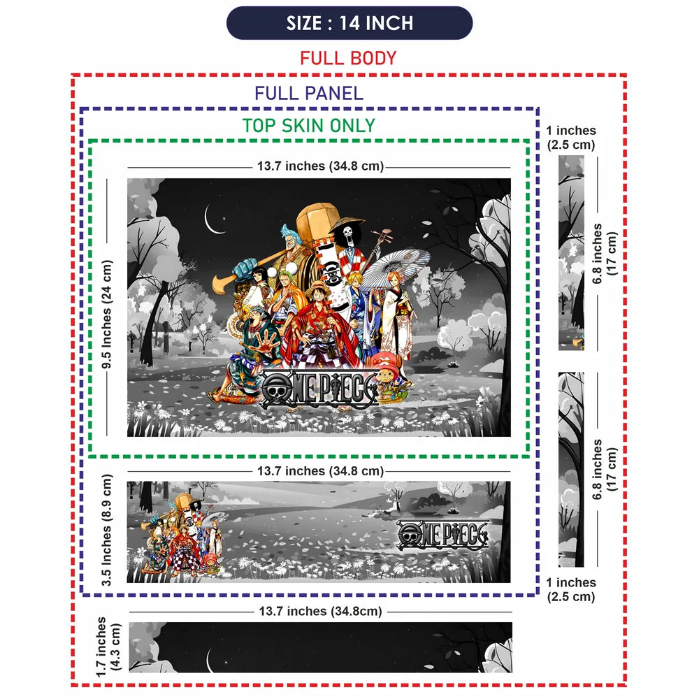 One Piece Wano Arc Ensemble Laptop Skin - View 7