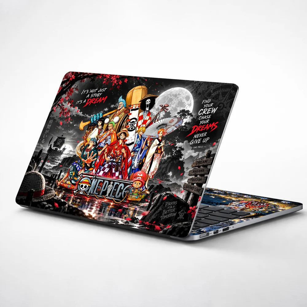 One Piece Wano Crew Moon Laptop Skin - View 1