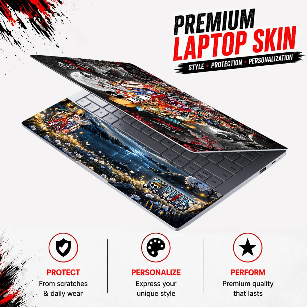 One Piece Wano Crew Moon Laptop Skin - View 3
