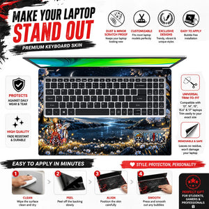One Piece Wano Crew Moon Laptop Skin - View 5