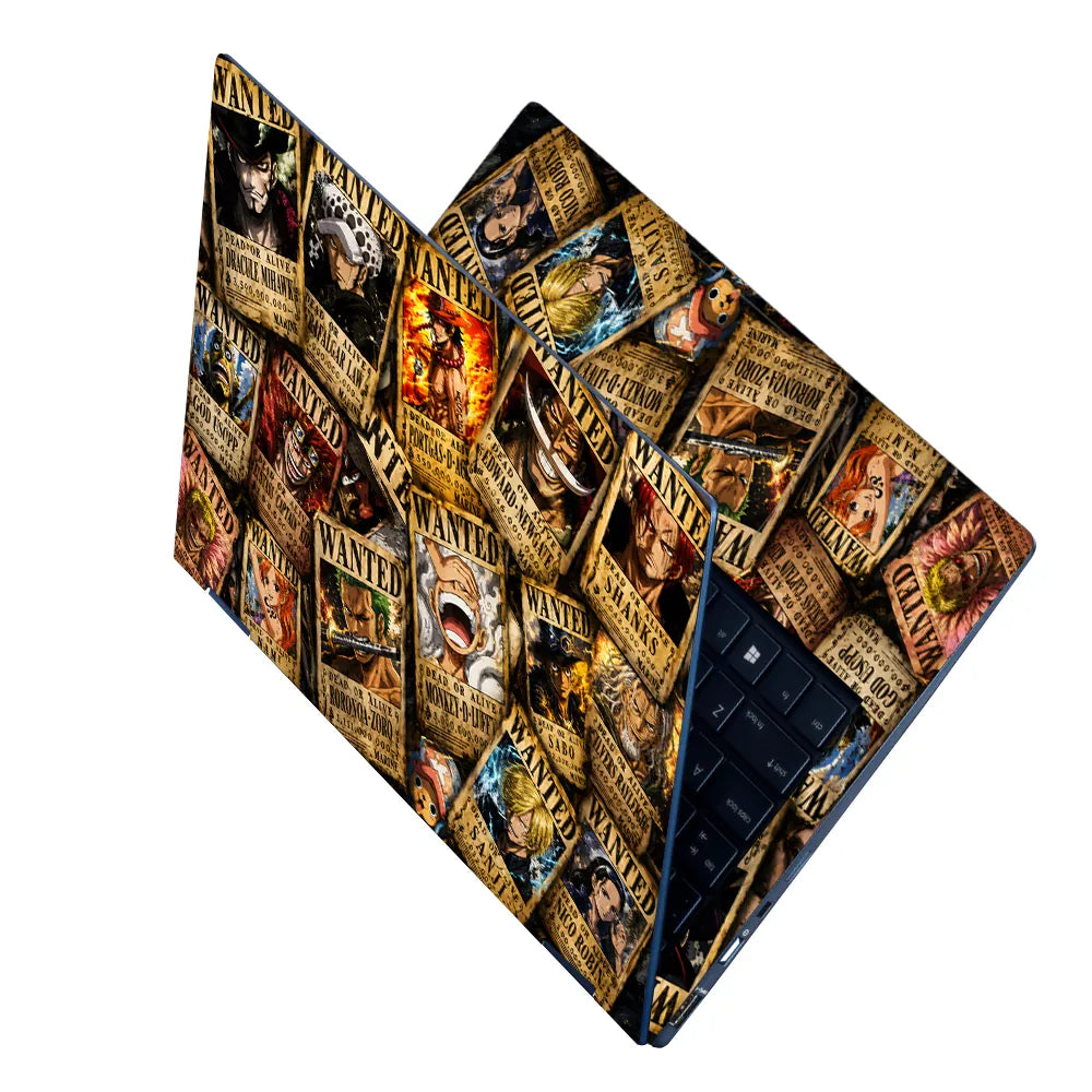 One Piece Wanted Posters Crew Laptop Skin - View 2