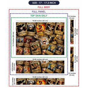 One Piece Wanted Posters Crew Laptop Skin - View 9