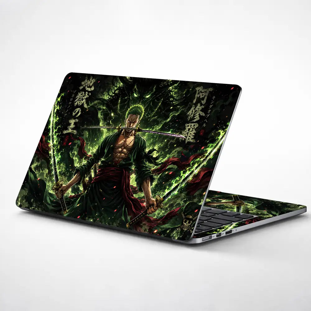 One Piece Zoro Asura Demon Laptop Skin - View 1