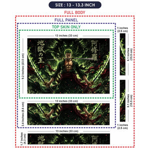 One Piece Zoro Asura Demon Laptop Skin - View 6
