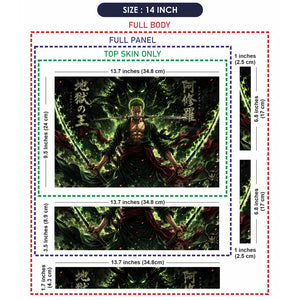 One Piece Zoro Asura Demon Laptop Skin - View 7